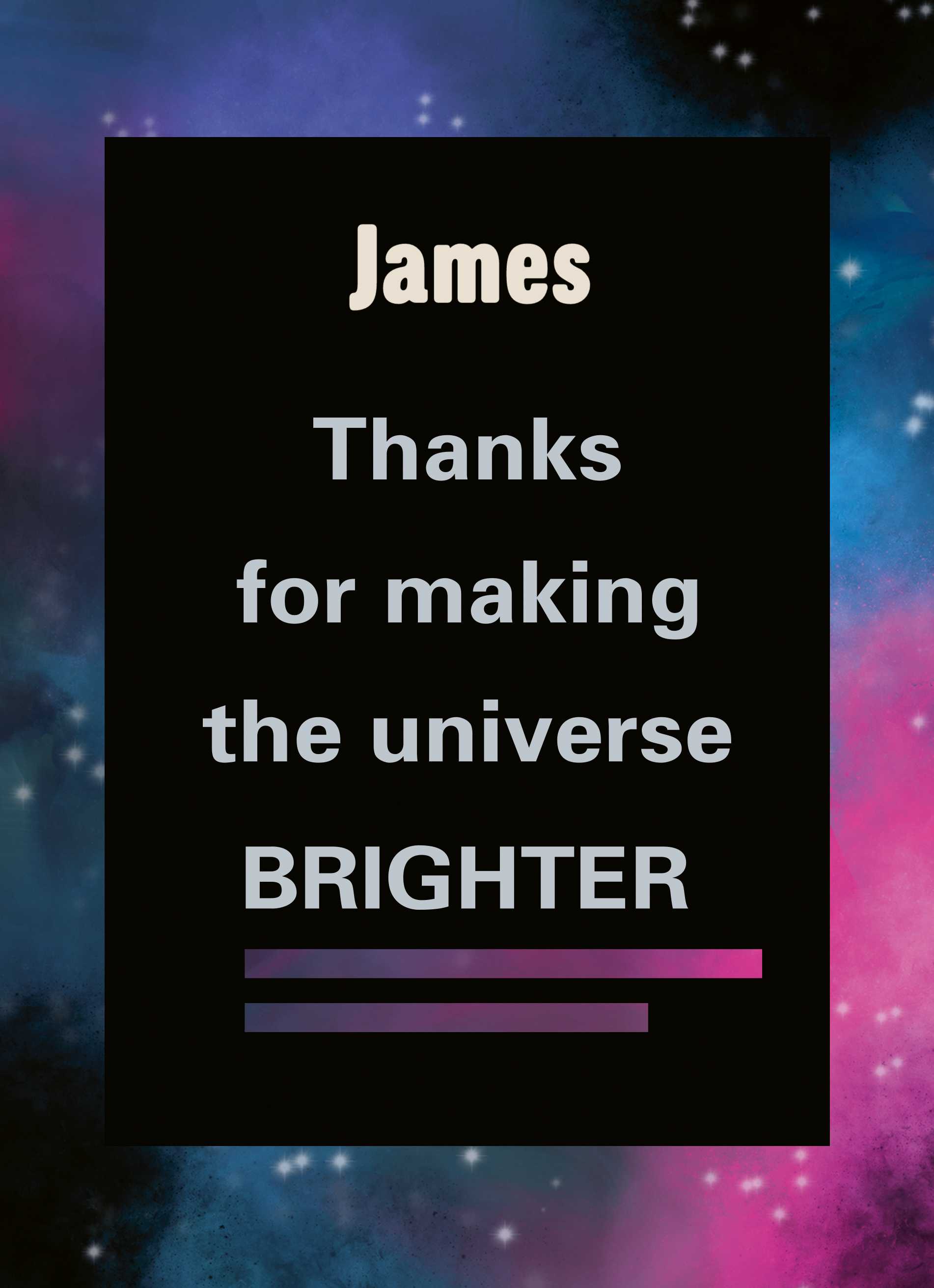 Thanks Universe