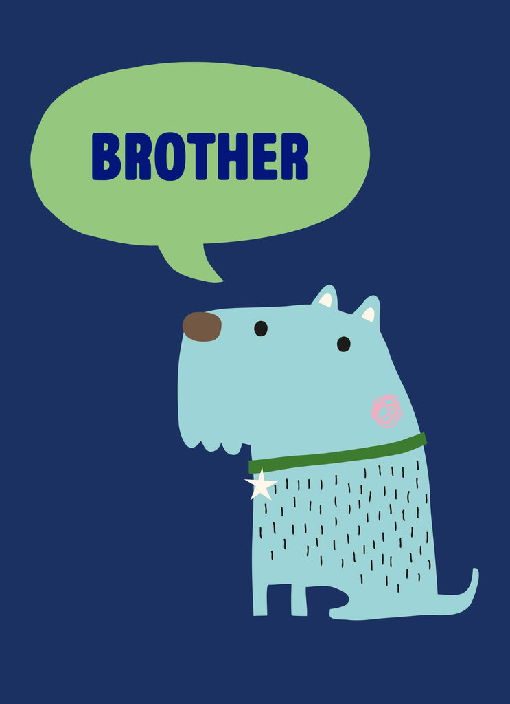 Brother Birthday Dog Illustration Great