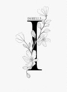 Contemporary Editable Initial Illustrated Letter I