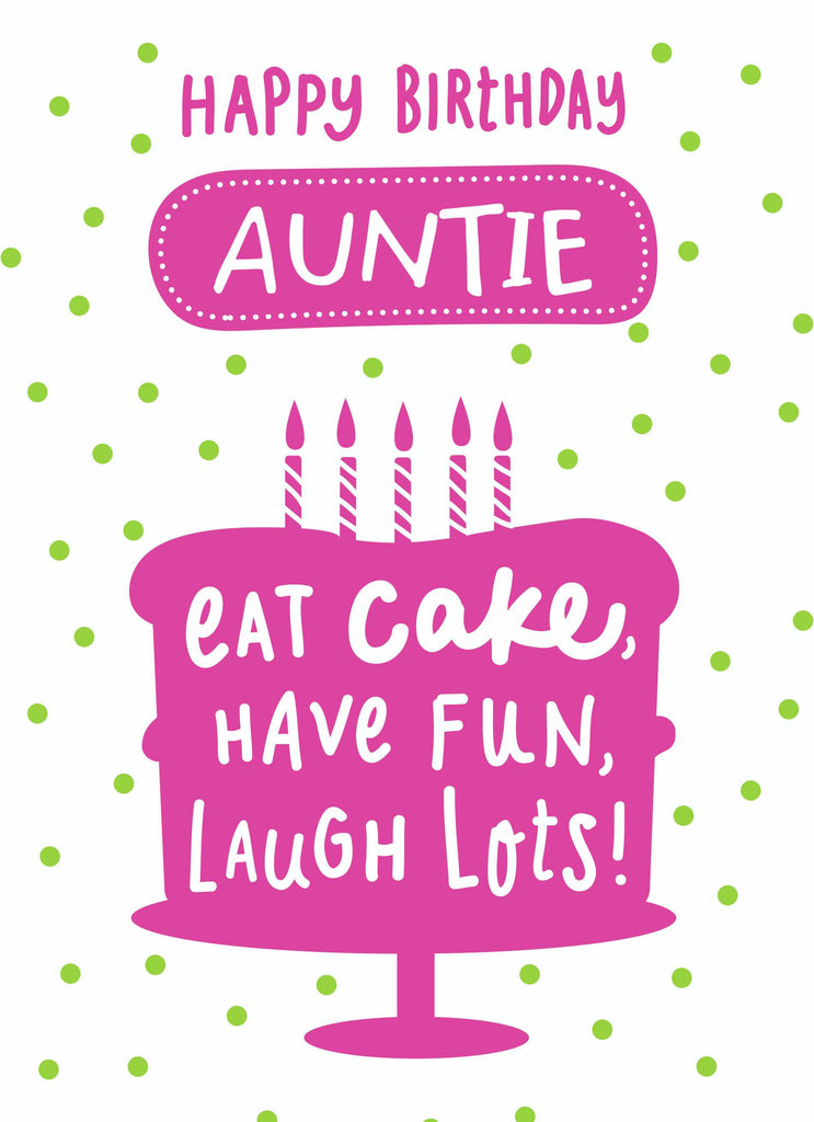 Contemporary Auntie Birthday Editable Cake Fun