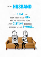 Husband Funny Text Sofa