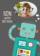 Son Robot Photo Upload Editable Speech Bubble