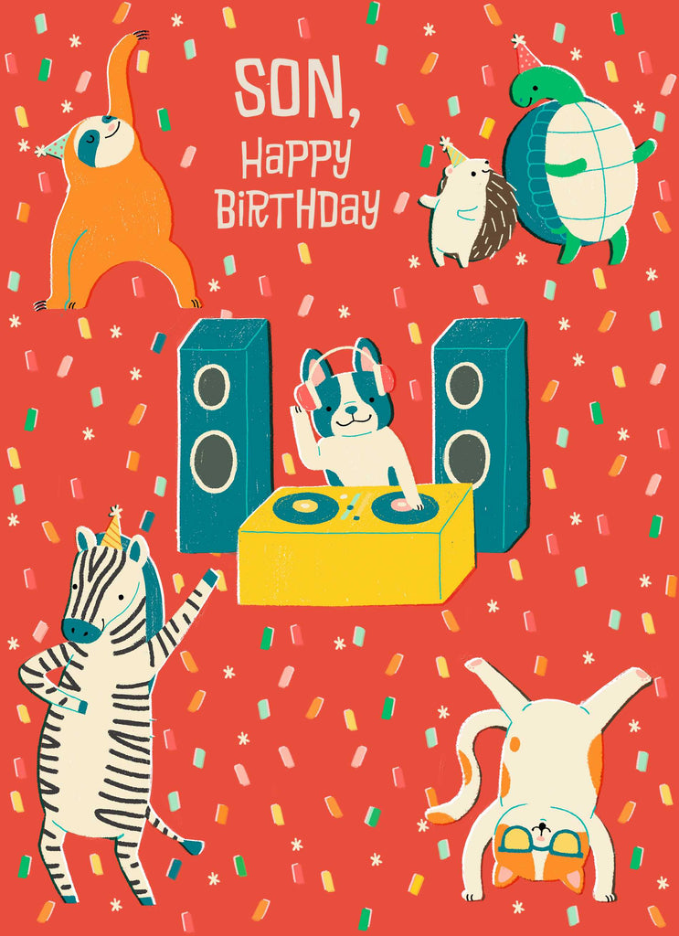 Son Happy Birthday Editable Pet Party
