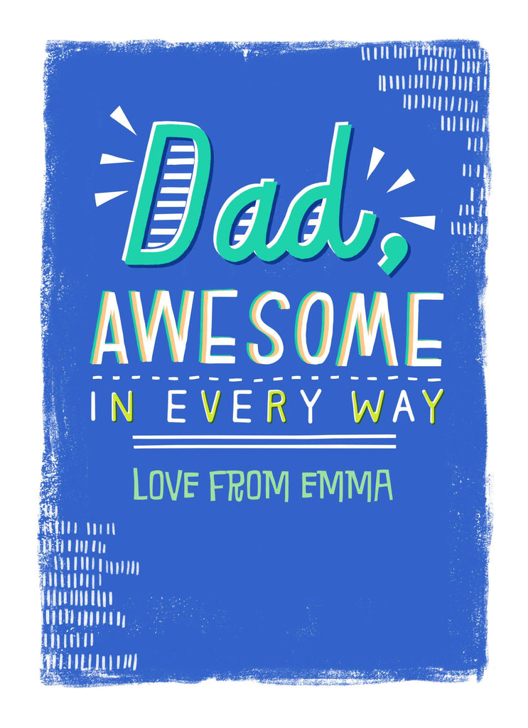 Dad Awesome Contemporary Editable Text