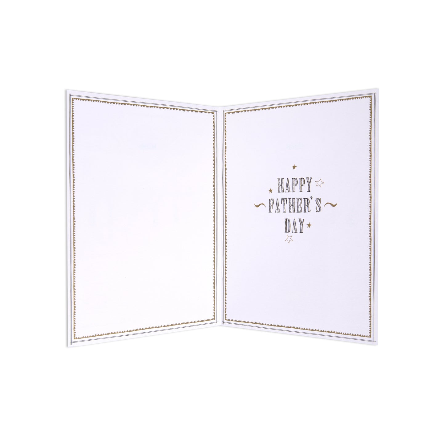 Fcc Dad No 1 Dad Rose Gold greeting card with gold lettering inside, suitable for Father's Day.