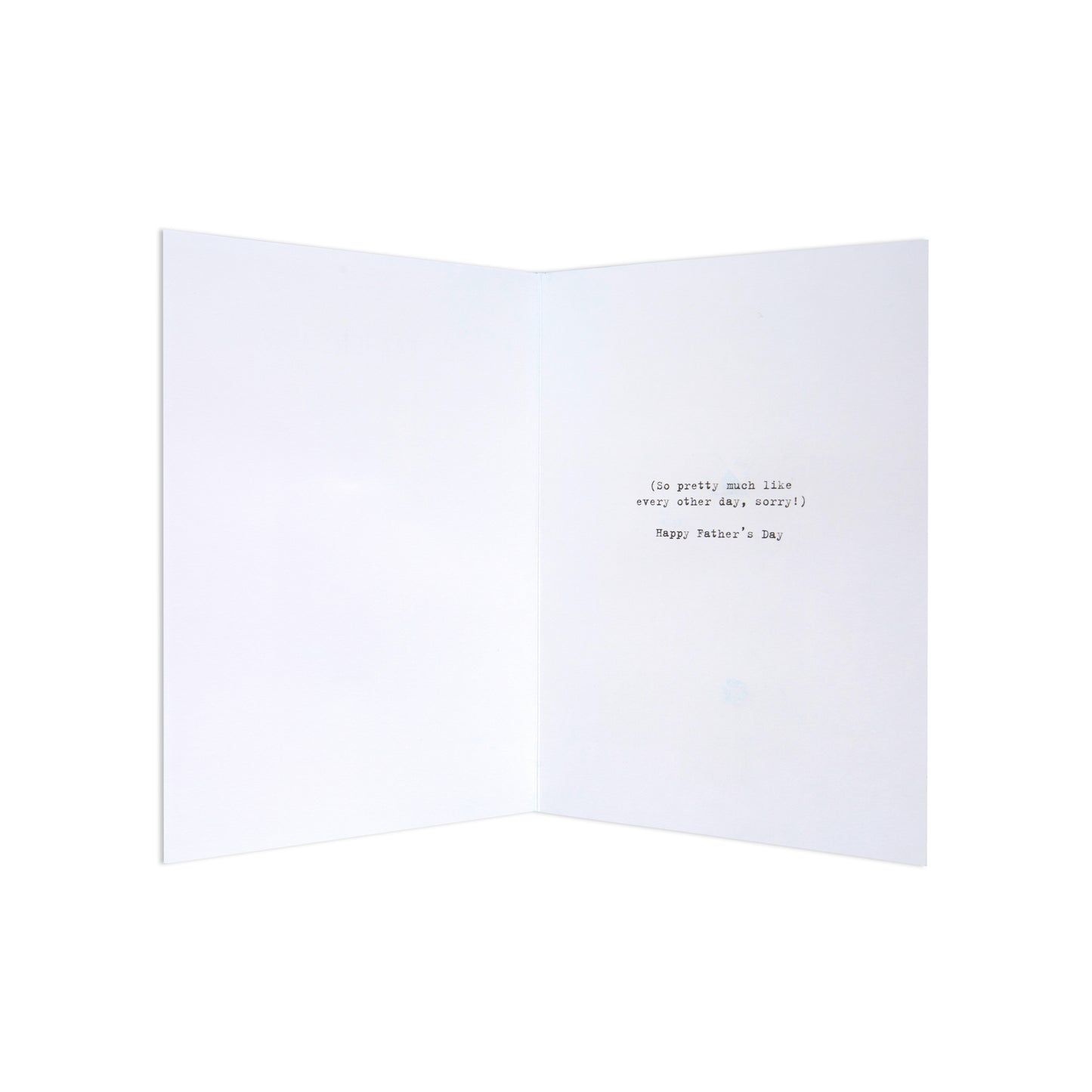 Fcc Gen Male Giraffe card, blank inside, featuring 'Happy Father's Day' message, simple design, flat view.