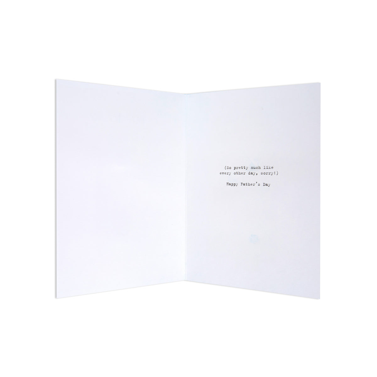 Fcc Gen Male Giraffe card, blank inside, featuring 'Happy Father's Day' message, simple design, flat view.