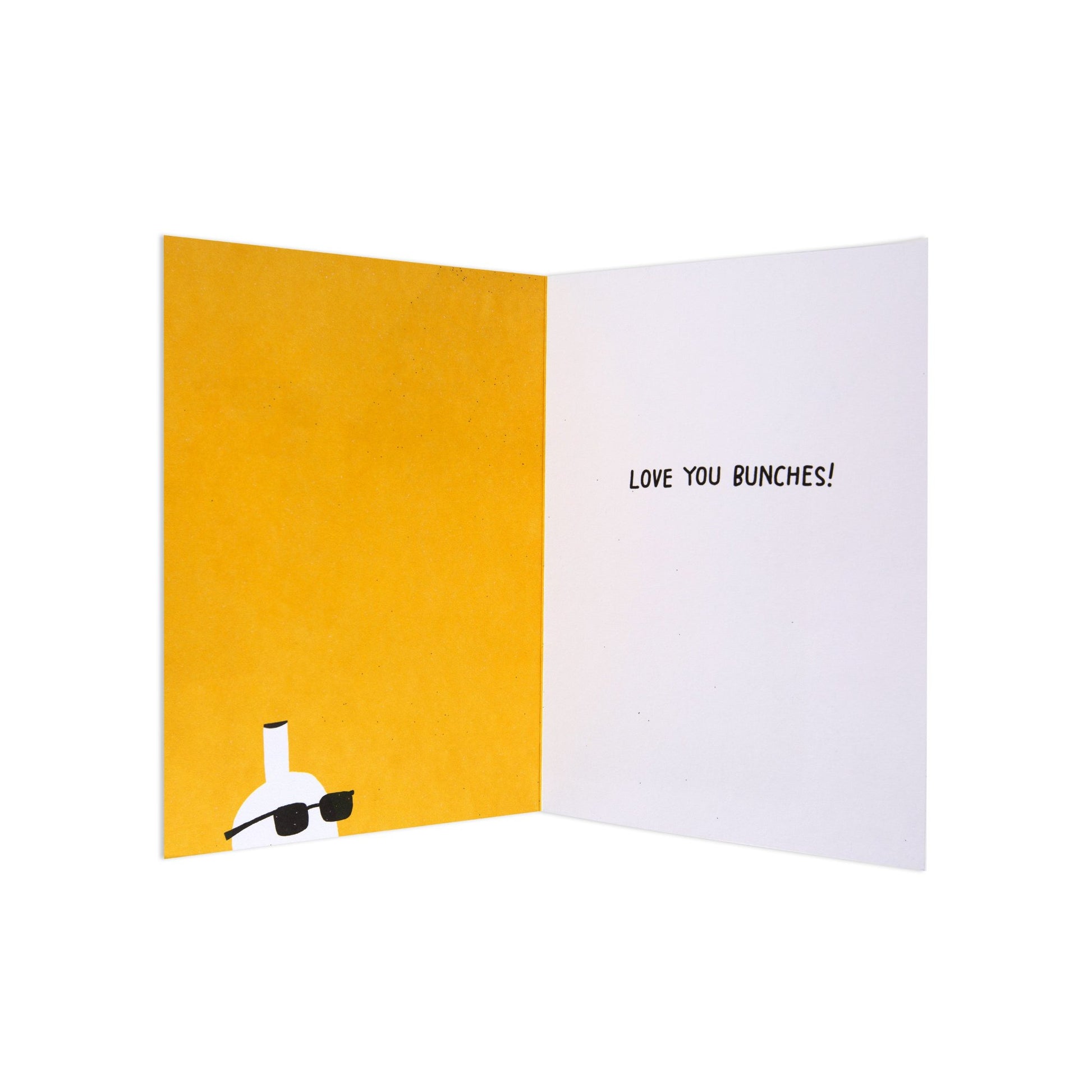 Hallmark Father's Day Card - You're The Man-Ana! inside with yellow interior and message 'LOVE YOU BUNCHES!' alongside banana illustration.