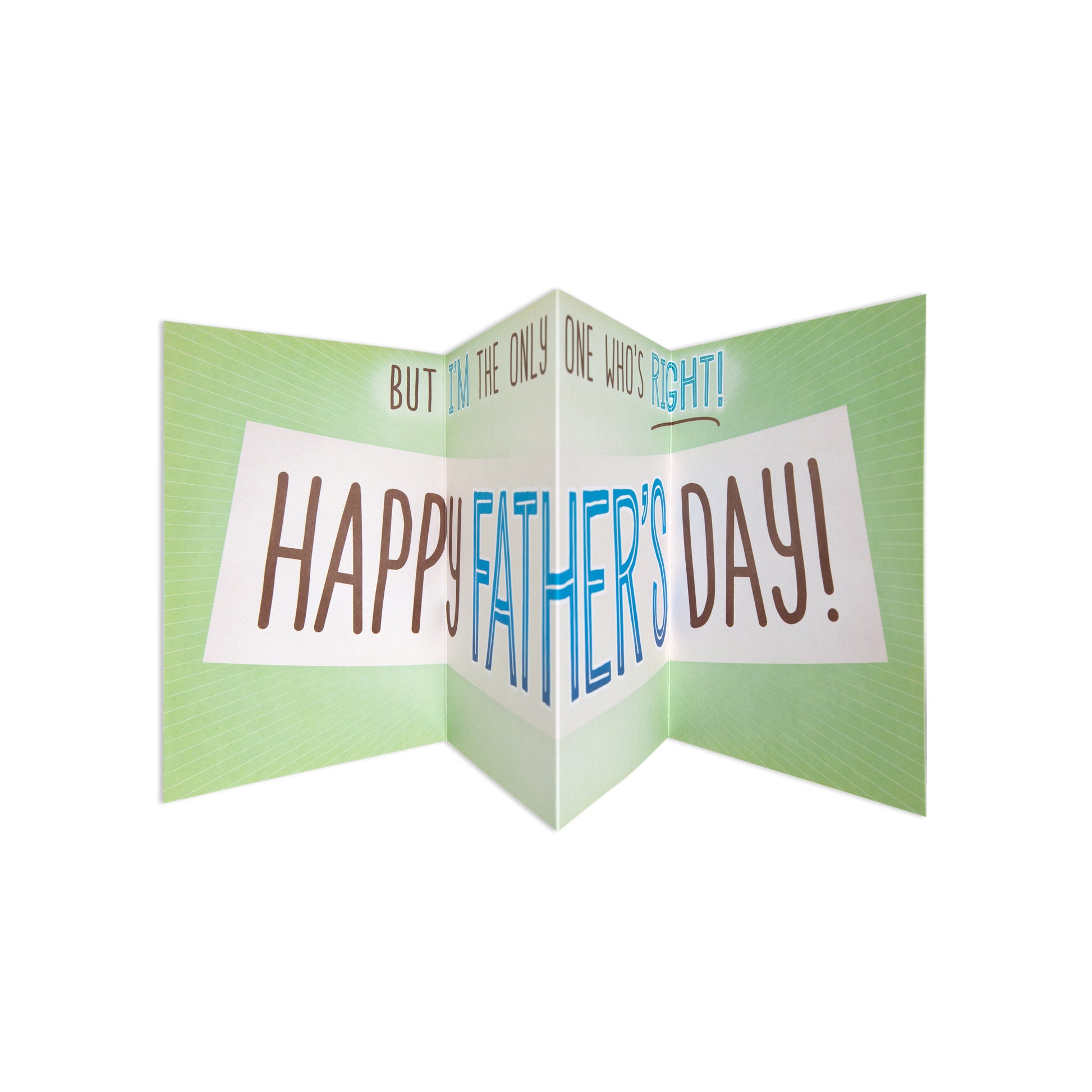 Hallmark Father's Day Card - Pop Very Best With Trees, opened card design featuring a humorous message and colourful text.