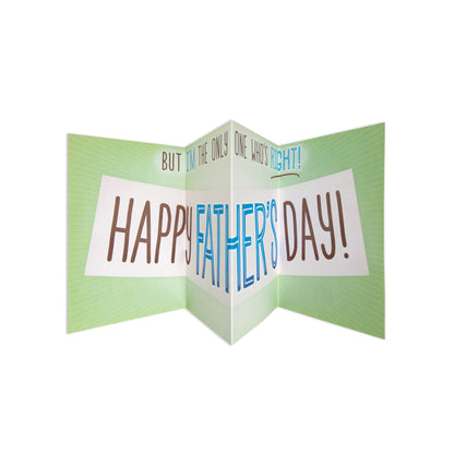 Hallmark Father's Day Card - Pop Very Best With Trees, opened card design featuring a humorous message and colourful text.