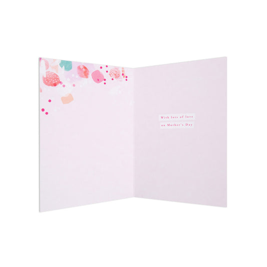 Hallmark Mother's Day Card - Mum in a million, inside view, featuring pink and pastel floral patterns with heartfelt message.
