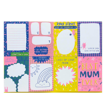 Hallmark Mother's Day Card - Best Mum Ever Activity Card featuring colourful activity prompts and fun designs for creating a keepsake.