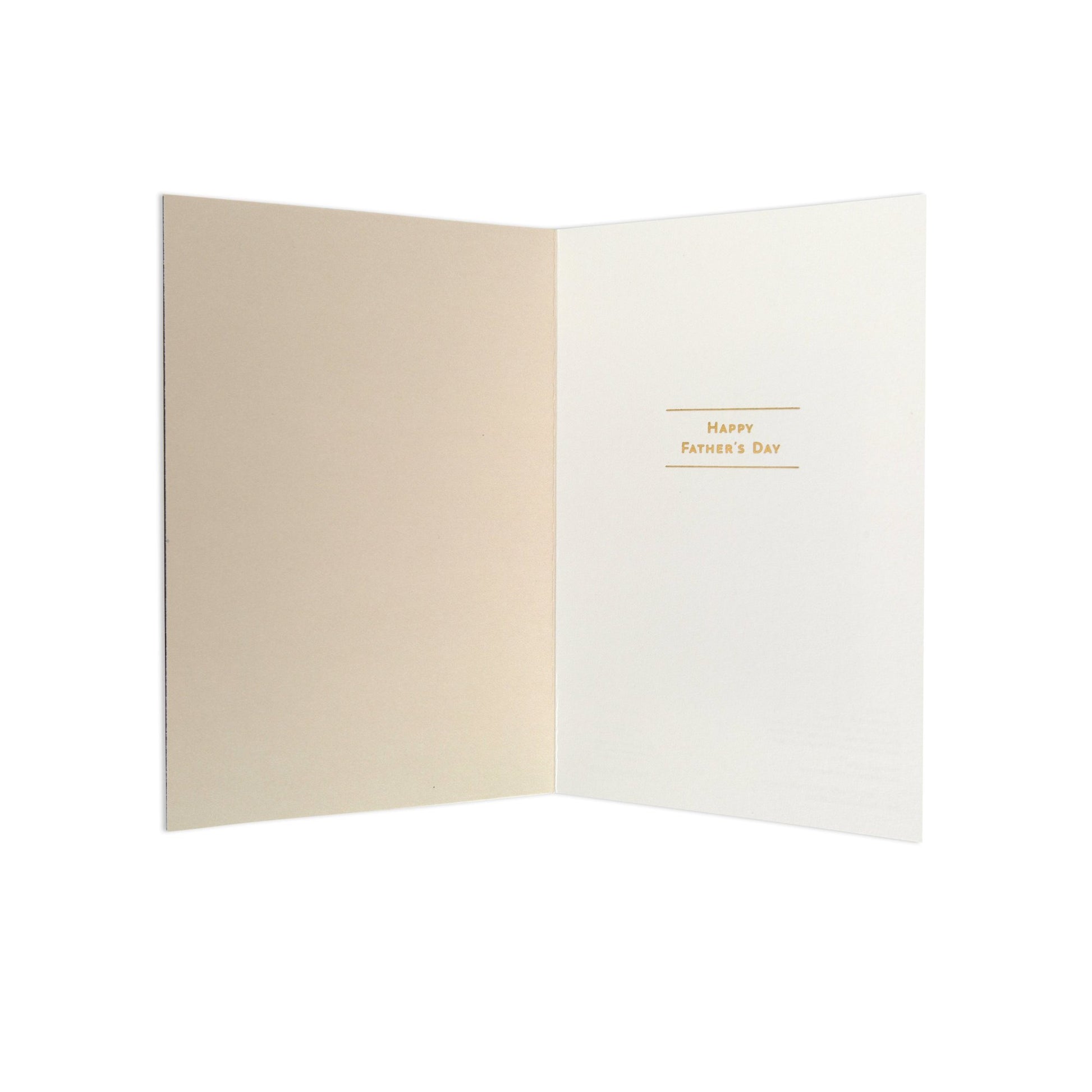 Hallmark Father's Day Card - Traditional "Great Family" featuring a simple interior design with gold text greeting.