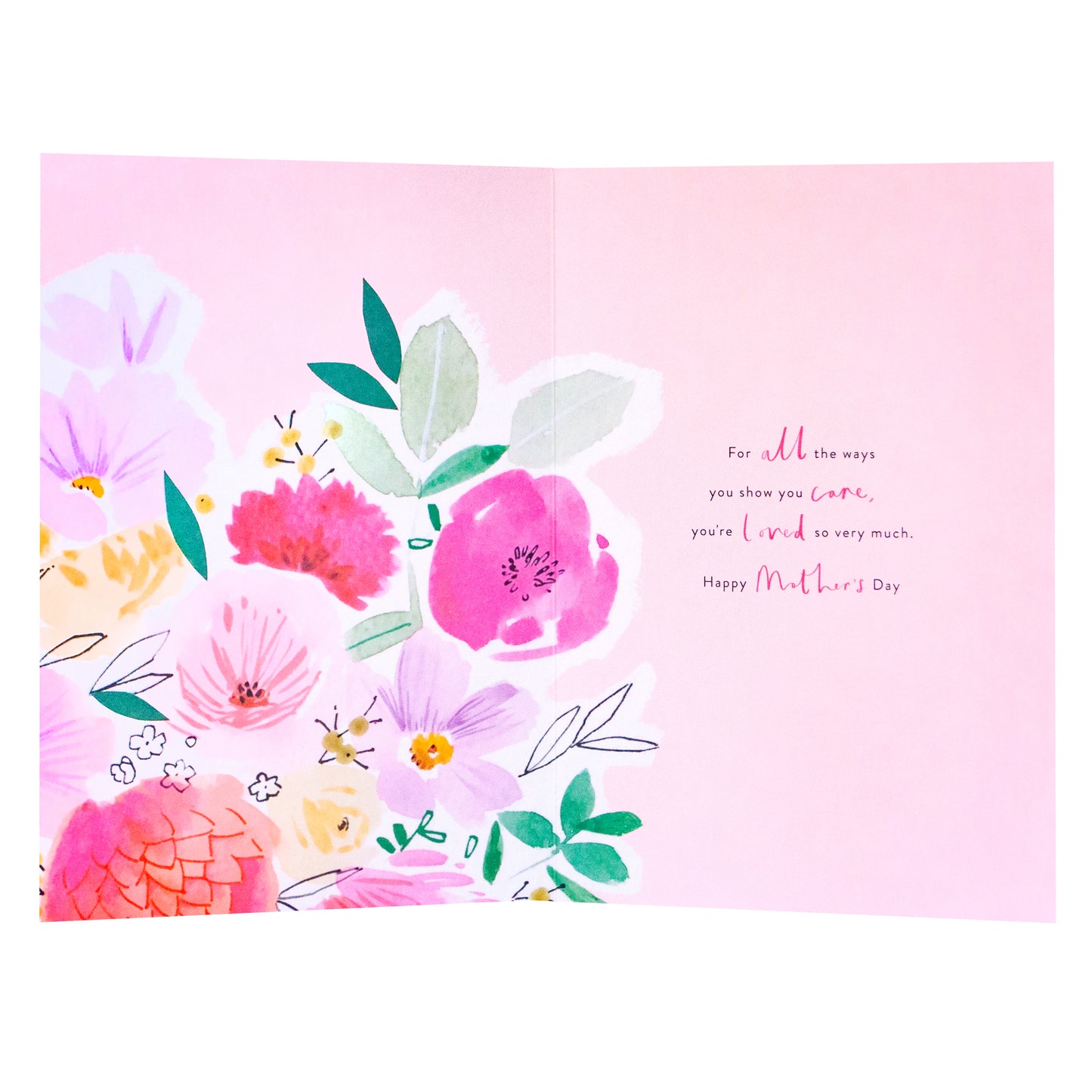 Hallmark Mother's Day Card - Floral Bouquet, interior design featuring colourful florals and heartfelt message for Mother's Day.