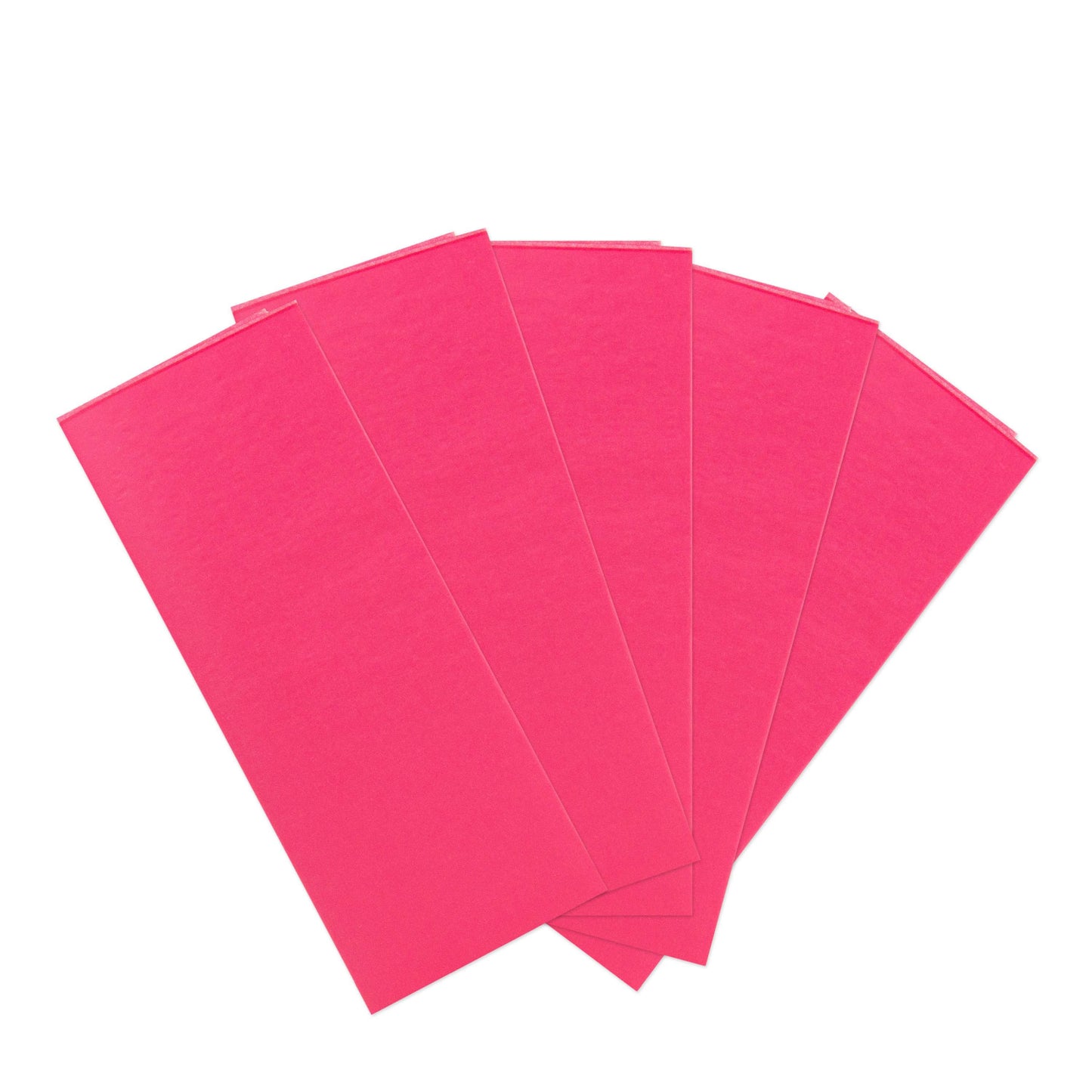 Hallmark 5 Pack Multi-Occasion Tissue Paper Sheet - Shocking Pink, five sheets of vibrant, premium lightweight tissue in a flat lay arrangement.