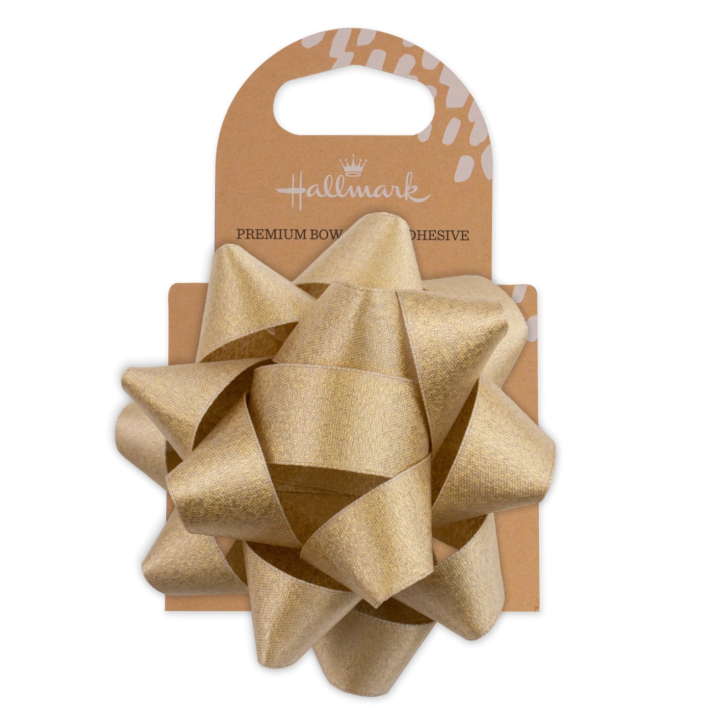 Hallmark Multi-Occasion Gold Grosgrain Fabric Self-Adhesive Gift Bow