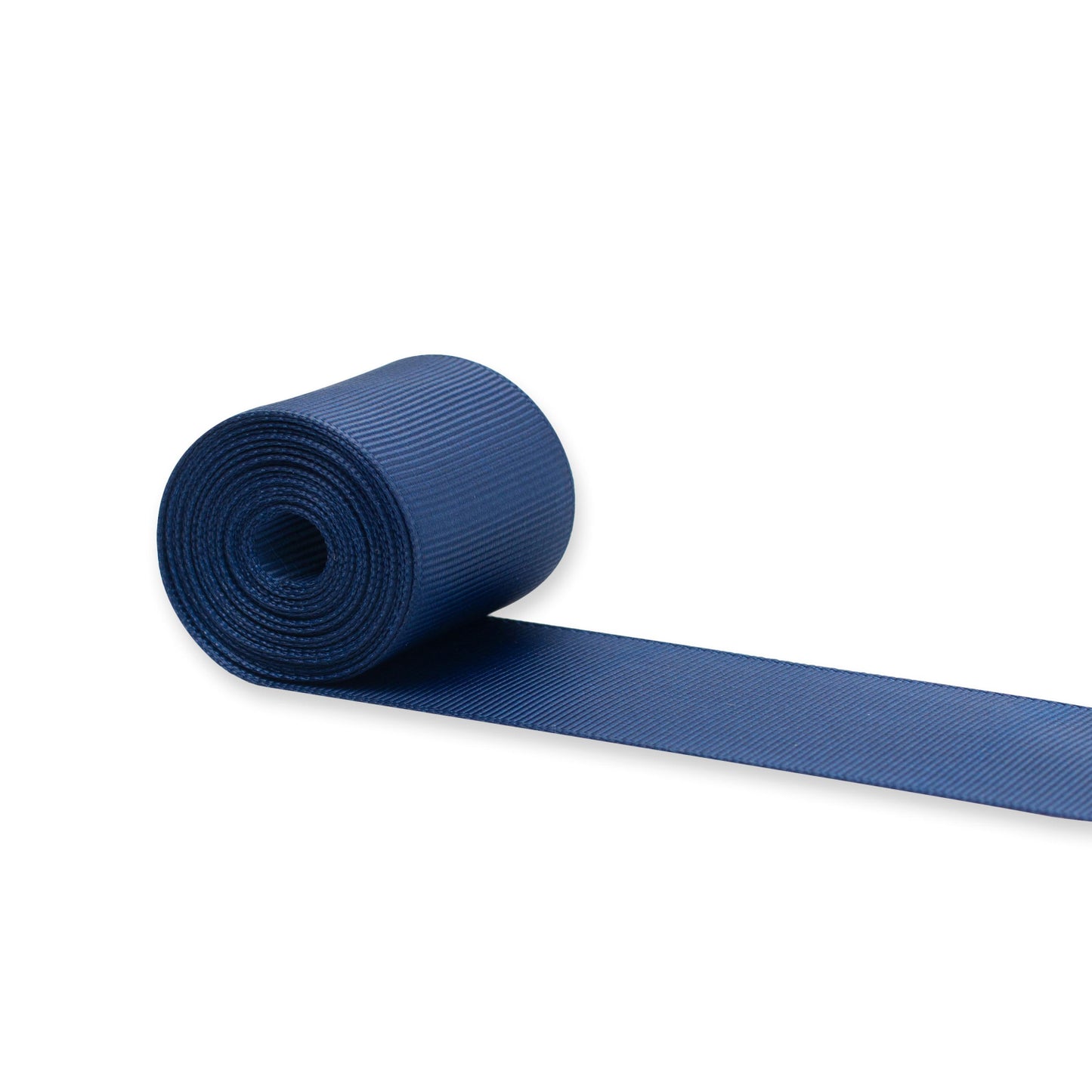 Hallmark Navy Blue Grosgrain Ribbon - 2m, textured finish, rolled ribbon, showcasing rich navy blue colour.