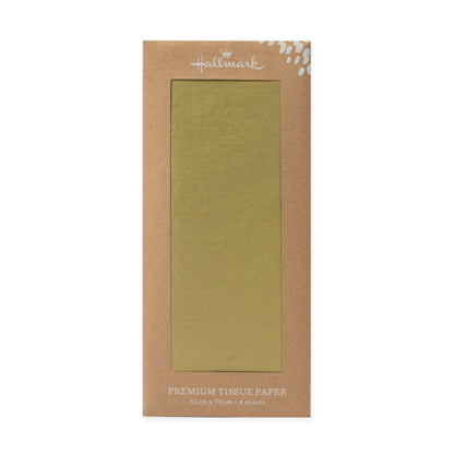 Hallmark Premium Gold Tissue Paper  - 4 Sheets