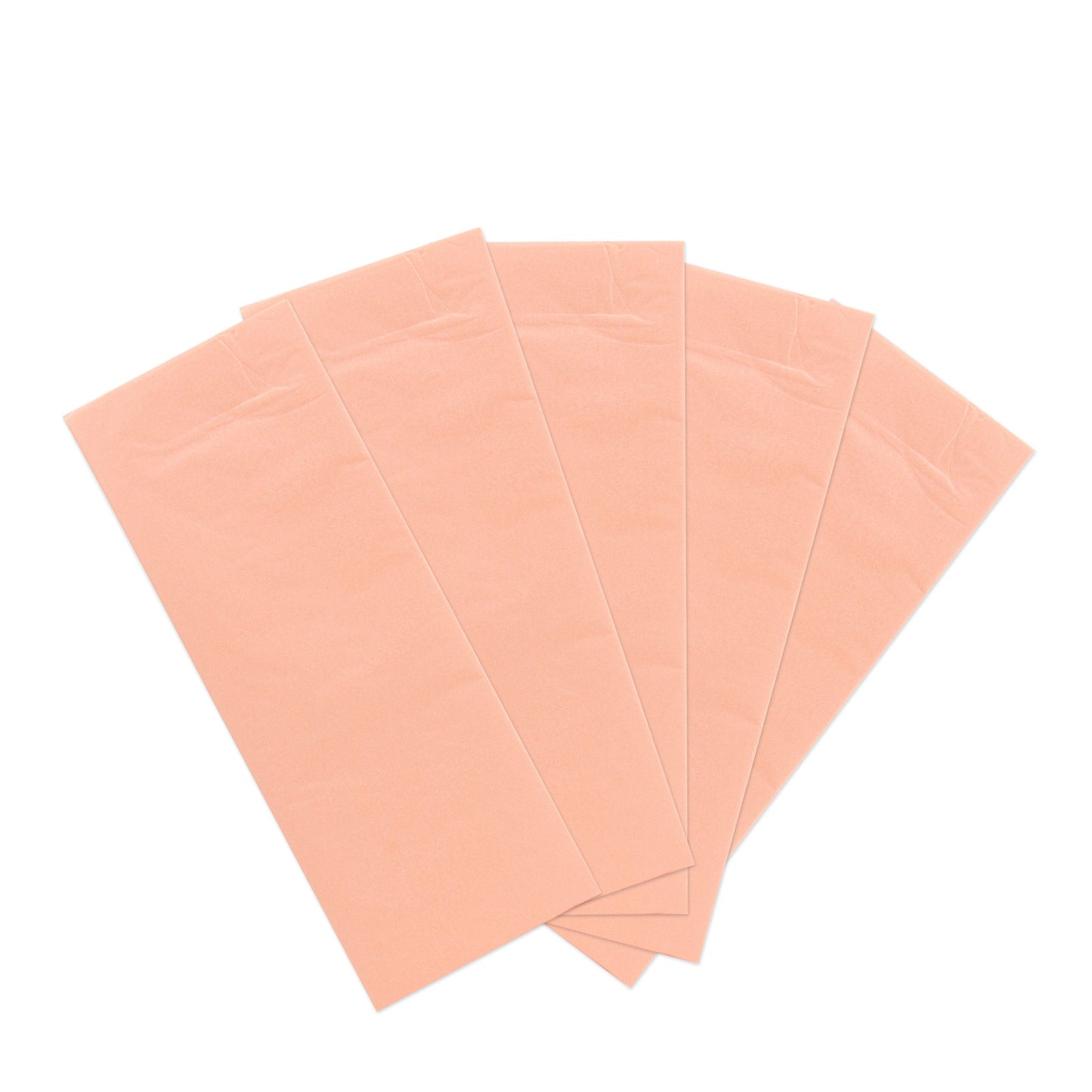 Hallmark 5 Pack Multi-Occasion Tissue Paper Sheet - Peach, lightweight, five peach sheets, flat lay view, ideal for gifts and crafts.
