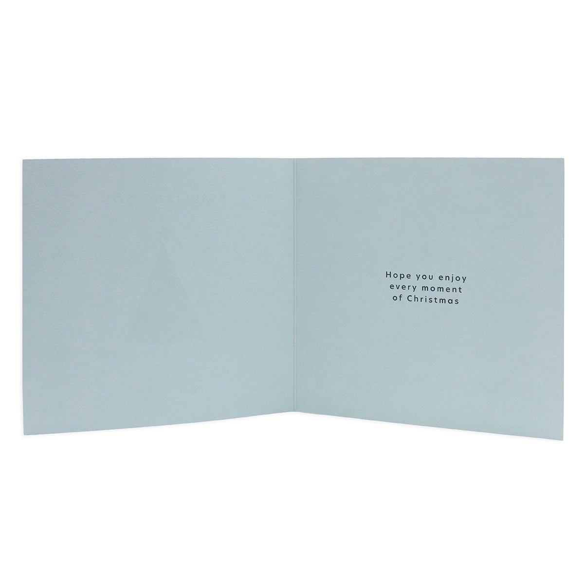 Hallmark Christmas card for son - Enjoy every moment, inside view featuring heartfelt message wishing joy at Christmas.