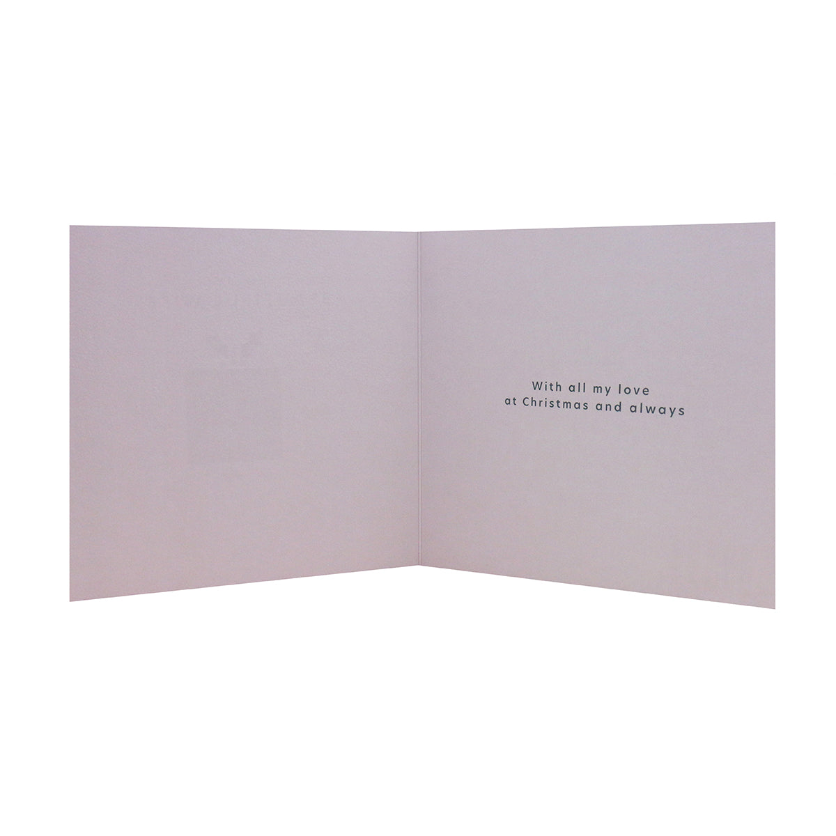 Hallmark Christmas card for wife - All My Love Always, interior view showing heartfelt message with simple design.