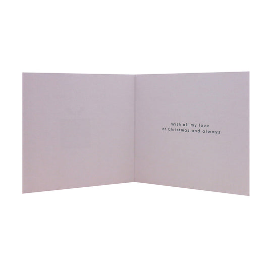 Hallmark Christmas card for wife - All My Love Always, interior view showing heartfelt message with simple design.