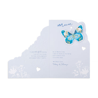 Hallmark Mother's Day Card - Elegant Floral and Butterfly Cut-Out