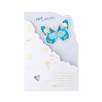 Hallmark Mother's Day Card - Elegant Floral and Butterfly Cut-Out