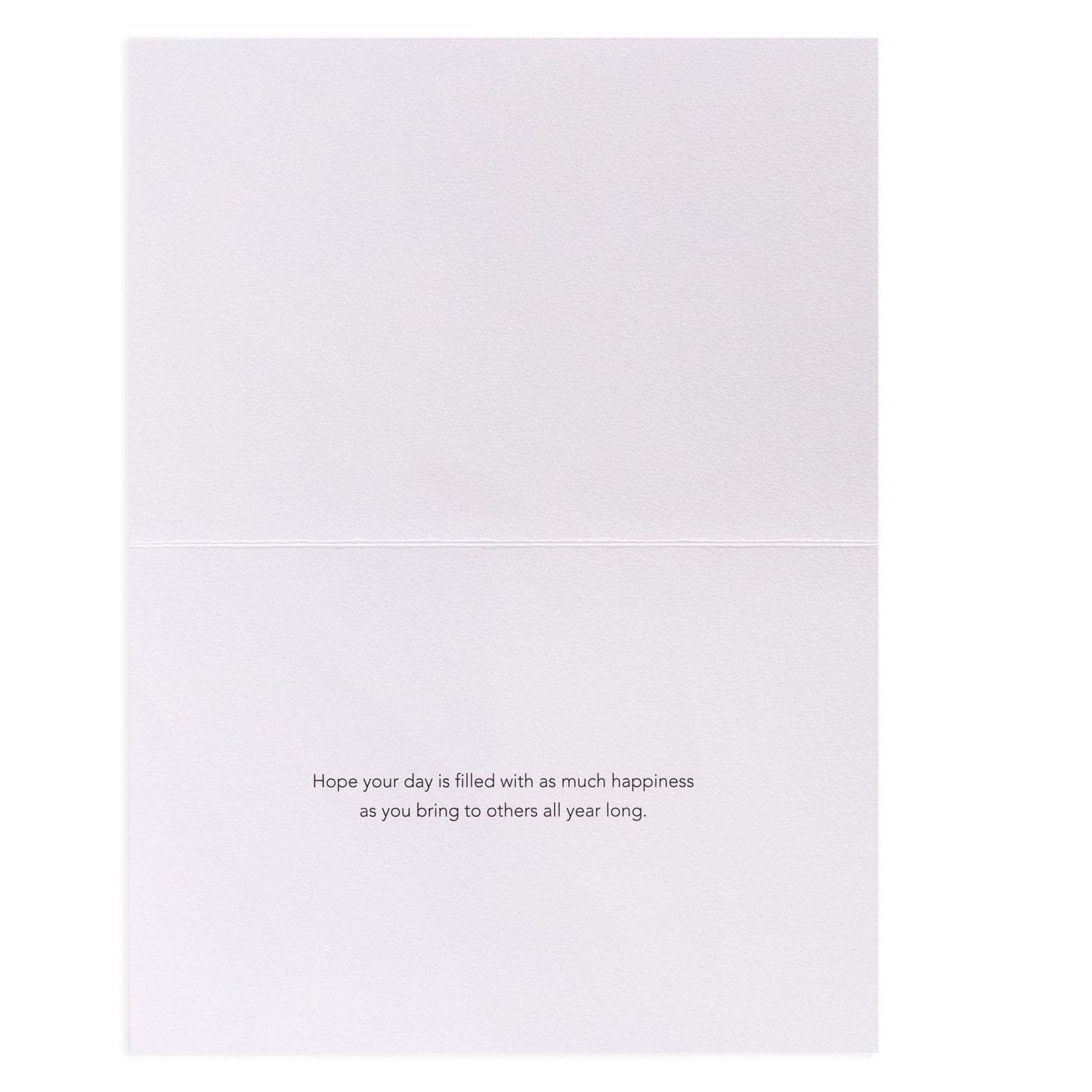 Hallmark Signature Birthday Card - Happy inside message with heartfelt text on smooth white cardstock.