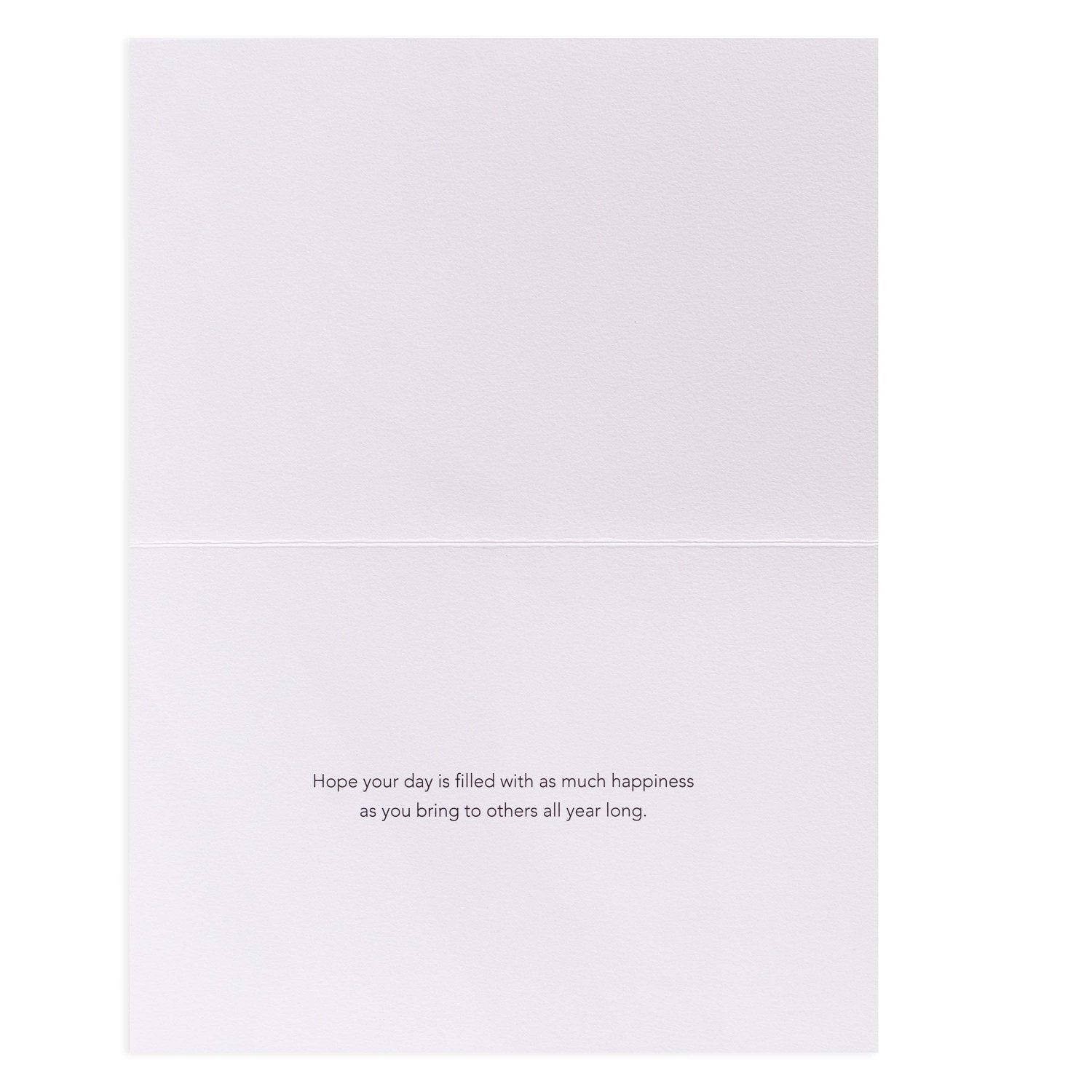 Hallmark Signature Birthday Card - Happy inside message with heartfelt text on smooth white cardstock.
