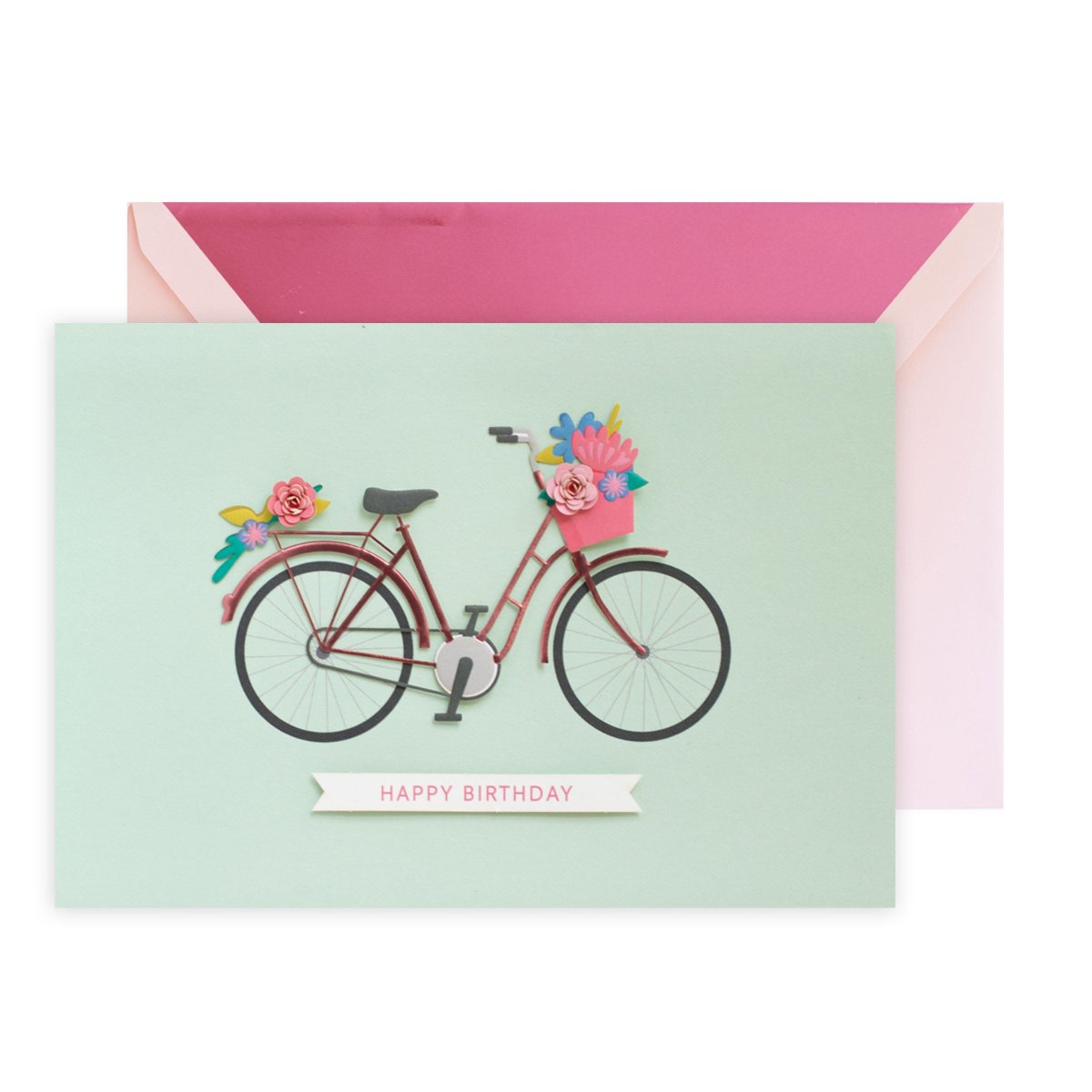 Hallmark Signature Birthday Card - Floral Bicycle