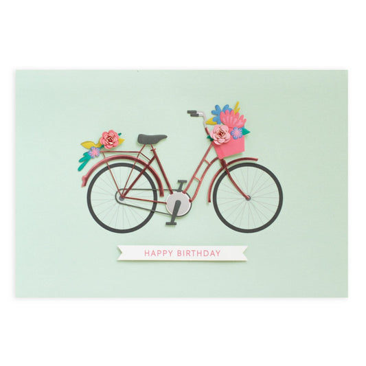 Hallmark Signature Birthday Card - Floral Bicycle