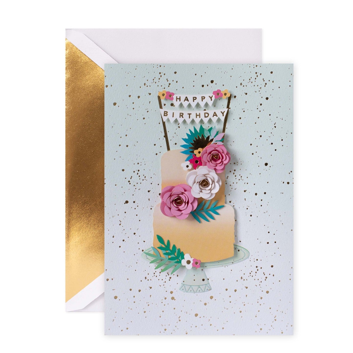 Hallmark Signature Birthday Card - Floral Cake