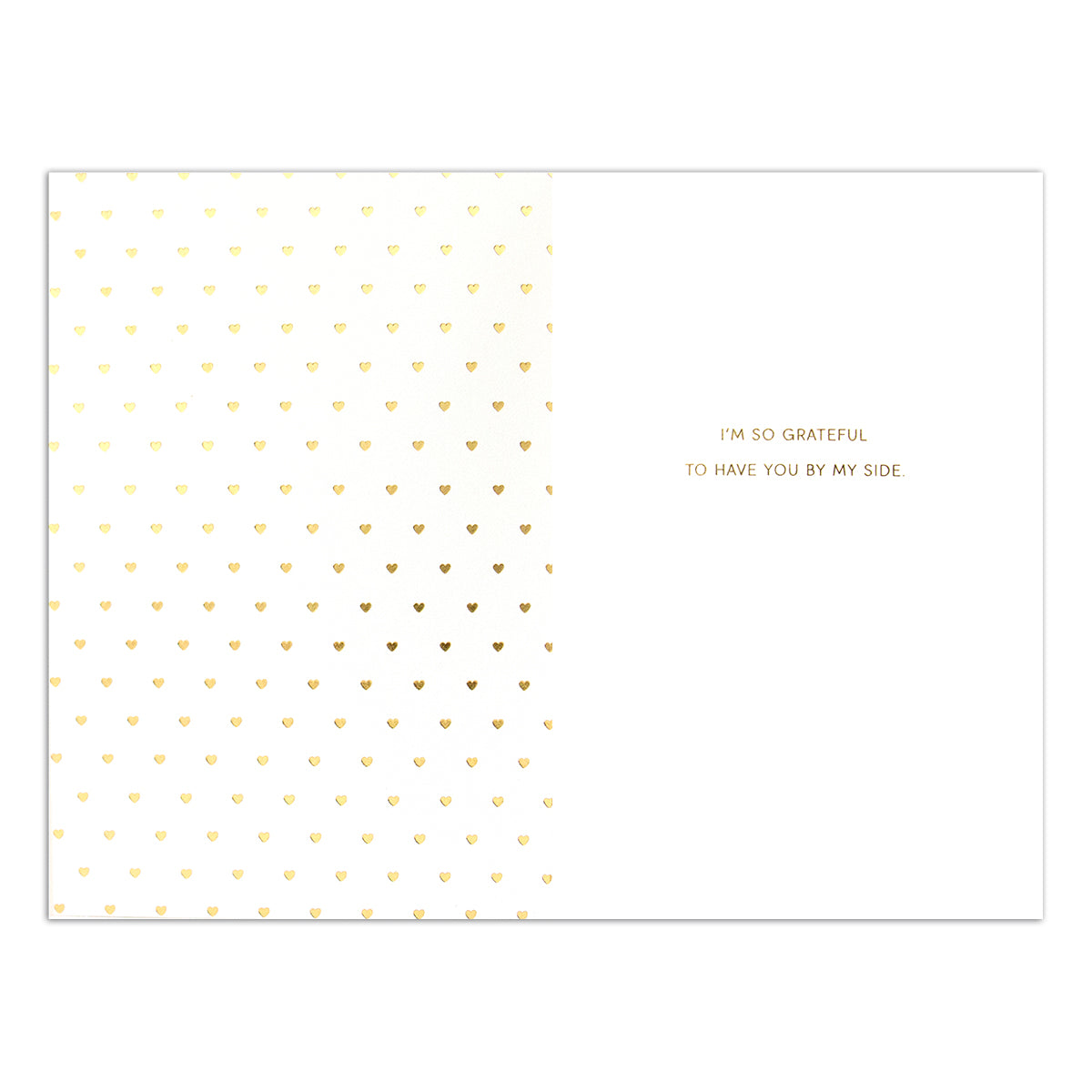 Hallmark Signature Birthday Card - You Are My Everything (For Wife) inside design featuring gold heart illustrations and heartfelt message.