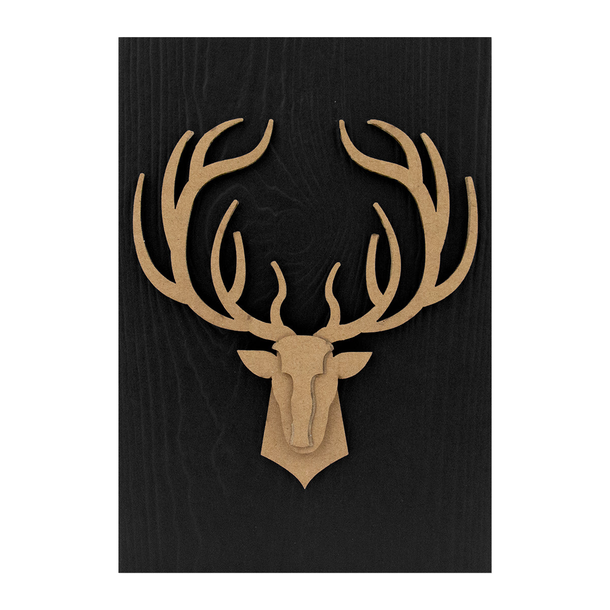 Hallmark Signature Birthday Card - Stronger, Wiser, Better Every Year featuring a laser-cut deer head on a black background.