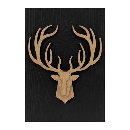Hallmark Signature Birthday Card - Stronger, Wiser, Better Every Year featuring a laser-cut deer head on a black background.