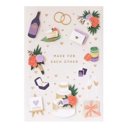 Hallmark Signature Wedding Congratulations Card - Made For Each Other