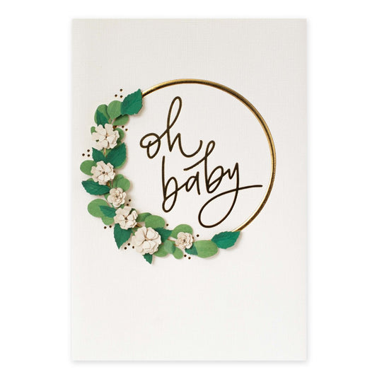 Hallmark Signature New Baby Congratulations Card - Oh Baby!