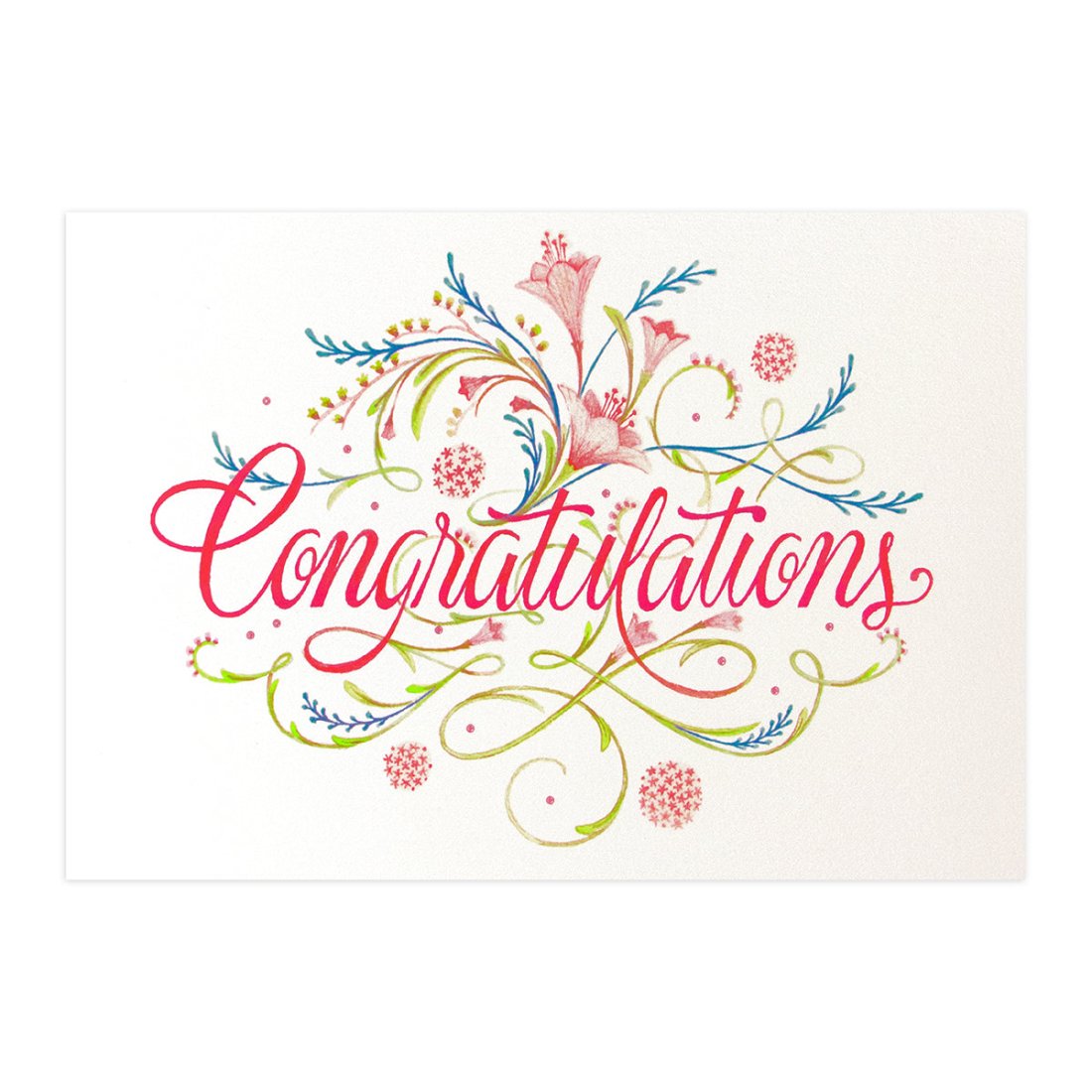 Hallmark Signature Congratulations Card - Floral Flourishes