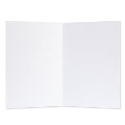 Halcyon by Hallmark All Occasion Card – It's Your Day, inside view showing blank space for personal messages on textured stock.