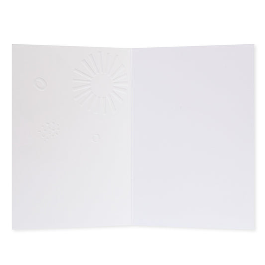 Halcyon by Hallmark All Occasion Card – Vase of Flowers, blank interior with embossed design detail, textured stock.