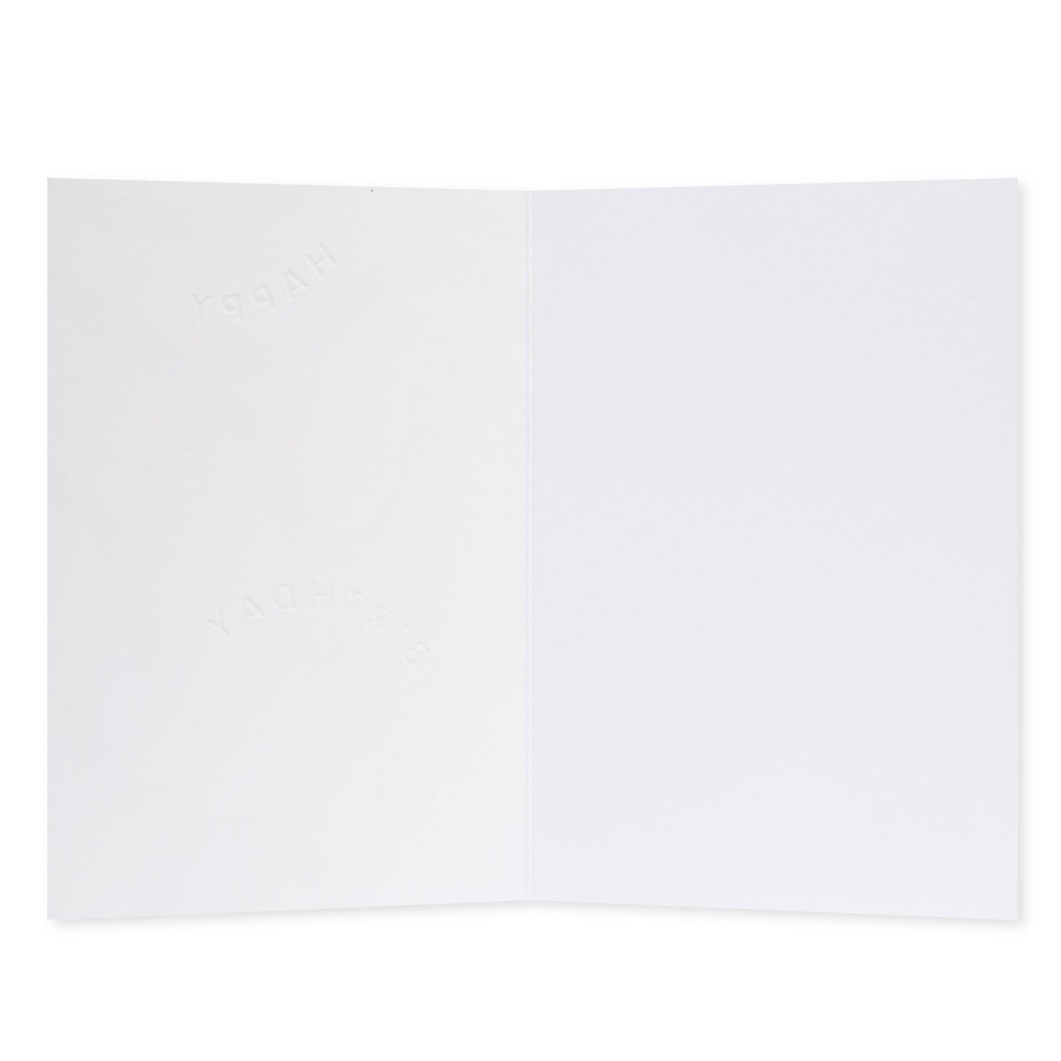 Halcyon by Hallmark Birthday Card – Navy Squiggles, textured interior with embossed 'HAPPY BIRTHDAY' and blank space for messages.
