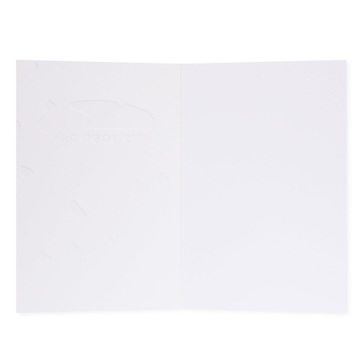 Halcyon by Hallmark All Occasion Card – Abstract Shapes, inside view showing blank textured stock for personal messages.