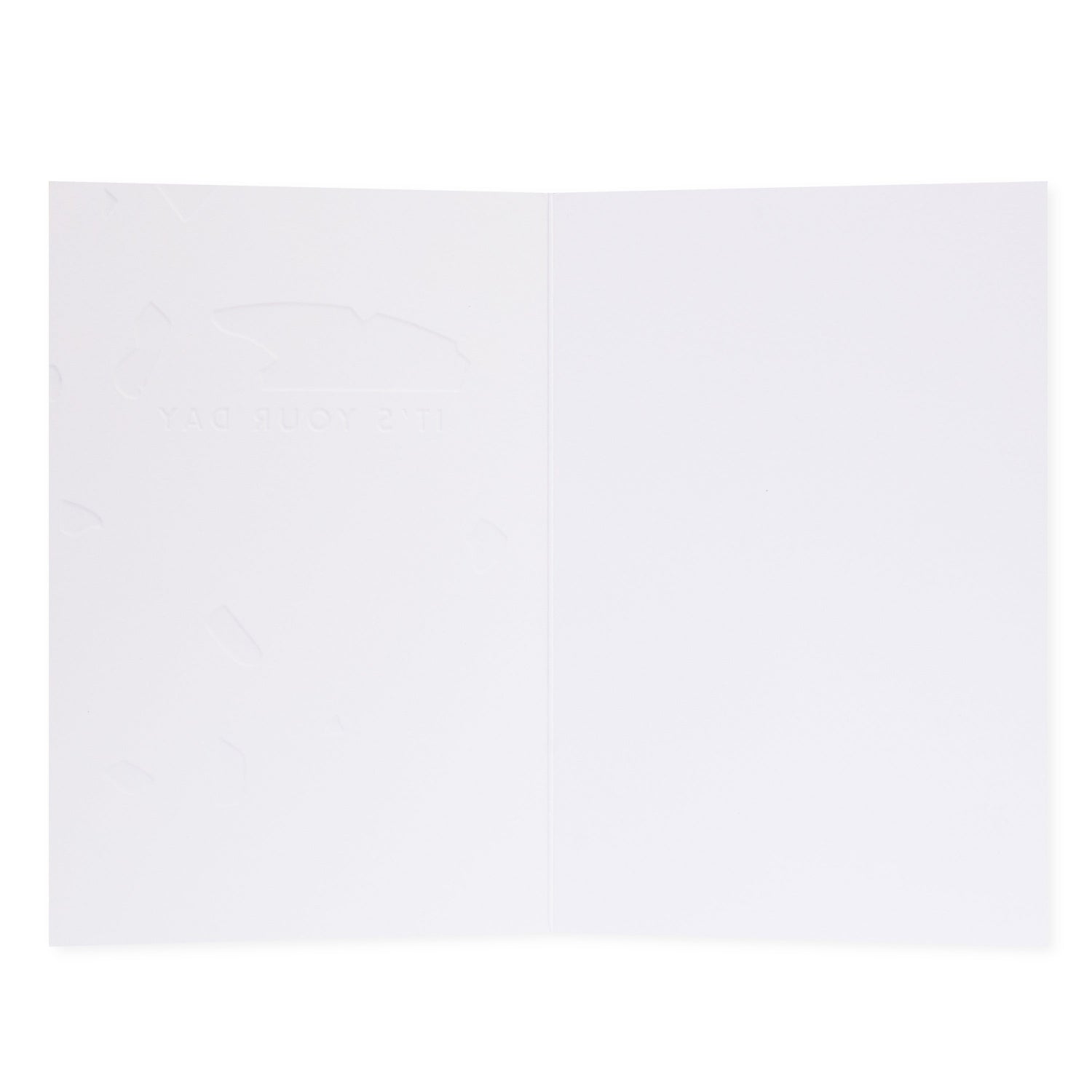 Halcyon by Hallmark All Occasion Card – Abstract Shapes, inside view showing blank textured stock for personal messages.
