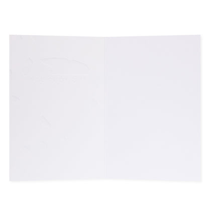 Halcyon by Hallmark All Occasion Card – Abstract Shapes, inside view showing blank textured stock for personal messages.