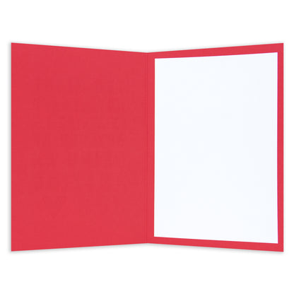 Hallmark Father's Day Card - Amazing Job opened view featuring a blank white inside with a red border for personalised messages.