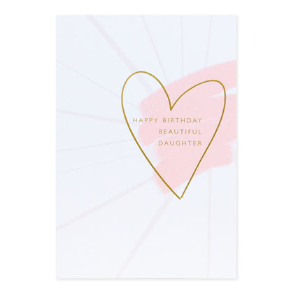 Connections from Hallmark Daughter Birthday Card - Gold Foiled Heart