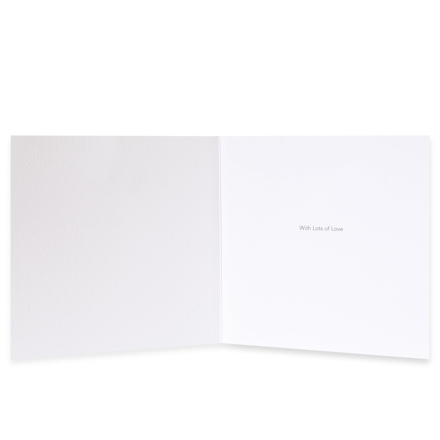 Hallmark Christmas Card For Mum & Dad - Wonderful Day, opened view, featuring textured paper with printed message inside.