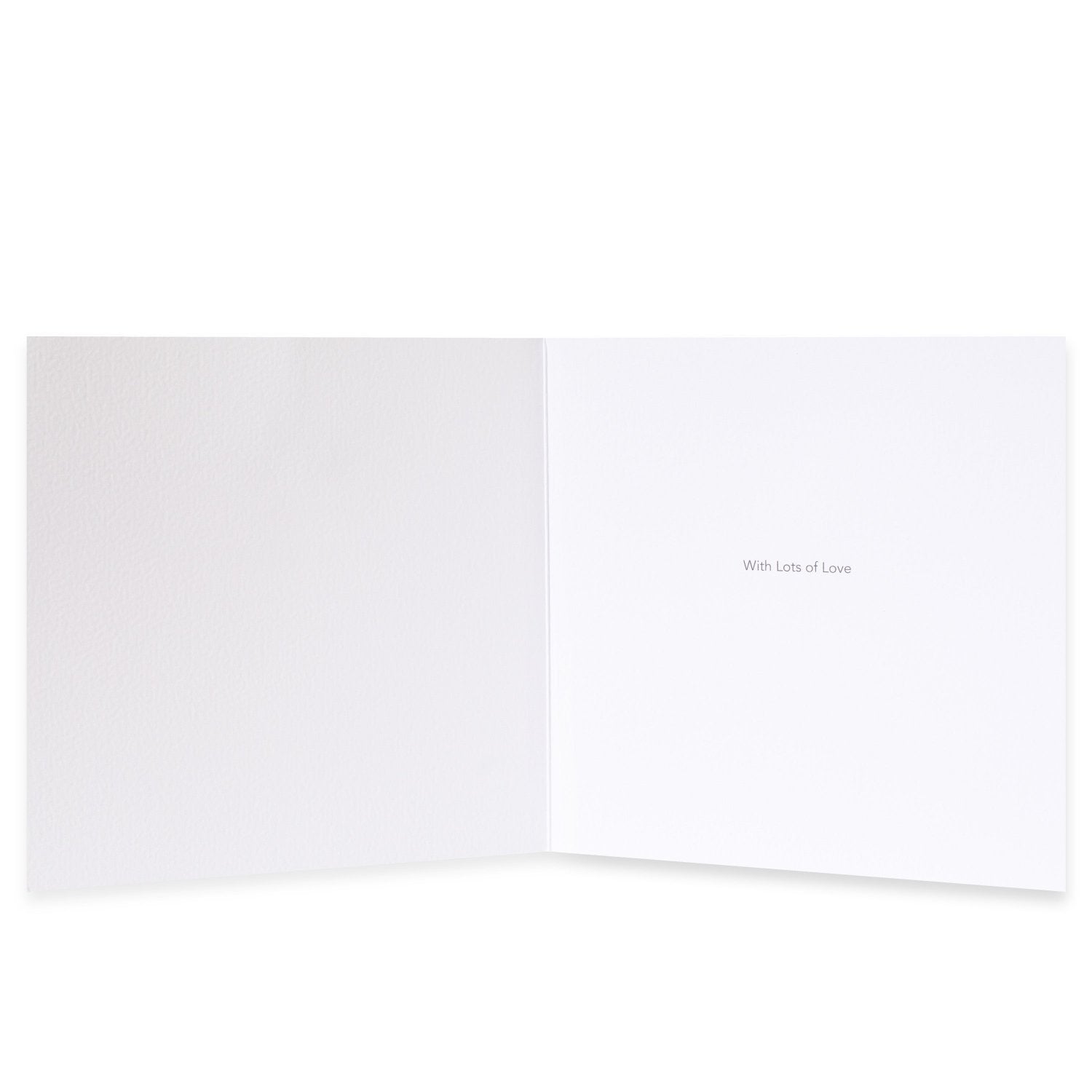 Hallmark Christmas Card For Mum & Dad - Wonderful Day, opened view, featuring textured paper with printed message inside.