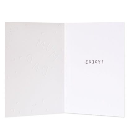 Hallmark Christmas Card For Mum & Dad - Christmas Cracker & Confetti